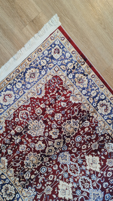 فرشینه طرح سنتی کلاسیک قرمز و سرمهای | کد U579