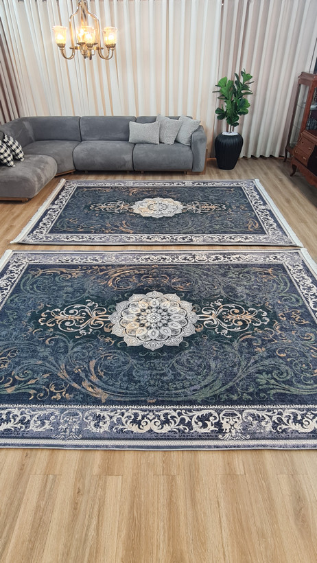 فرشینه مدرن طلایی سبز | کد L460