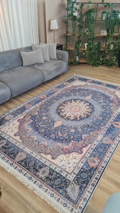 فرشینه طوسی سرمهای L332 برای پذیرایی