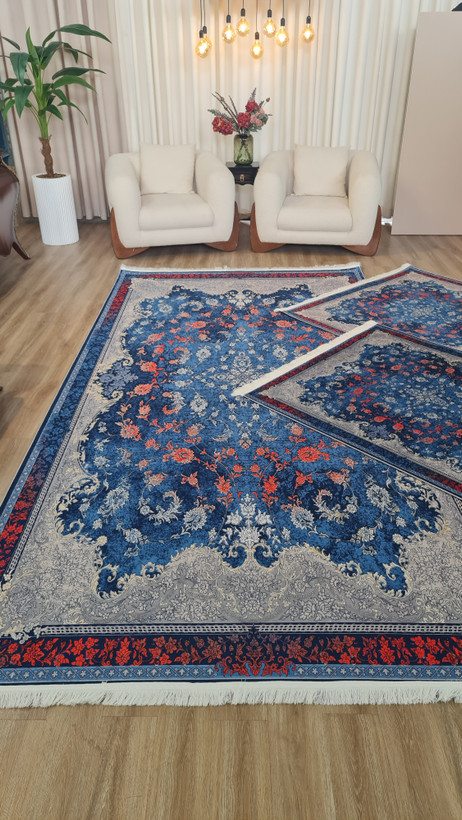 فرشینه سرمه ای و قرمز L508